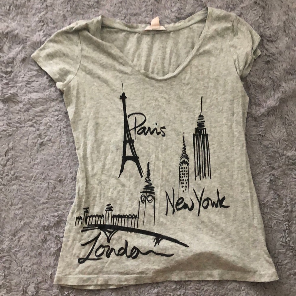 Paris, New York, London Tee